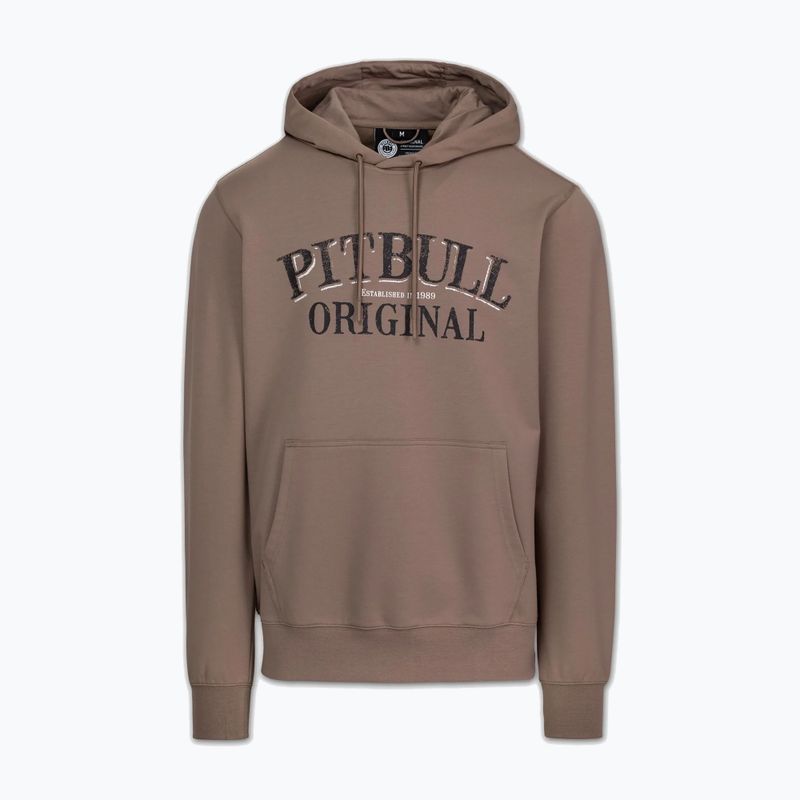 Men's sweatshirt Pitbull Midnight Sweatshirt Hooded brown savana 7