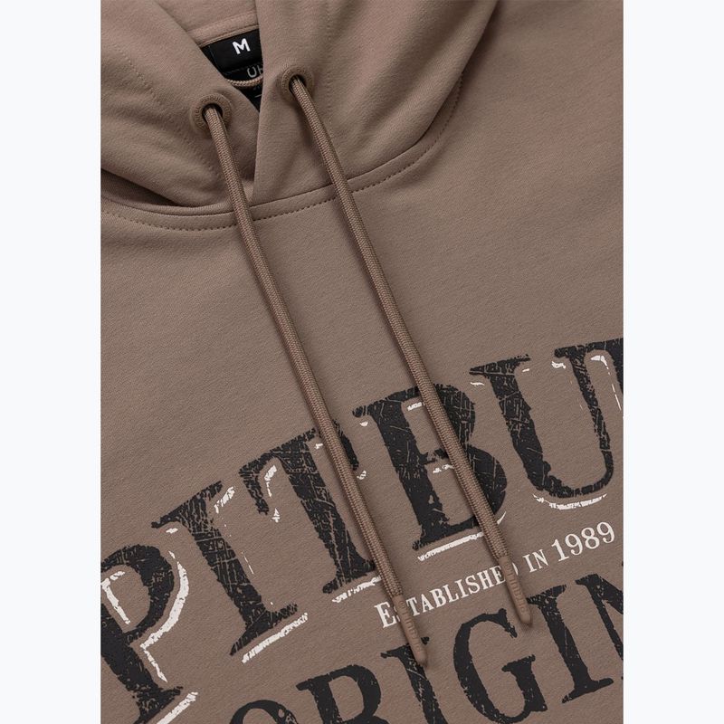 Men's sweatshirt Pitbull Midnight Sweatshirt Hooded brown savana 9