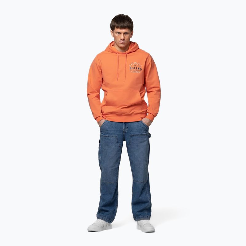 Men's sweatshirt Pitbull Bloodline 2 Sweatshirt Hooded fluo orange 2