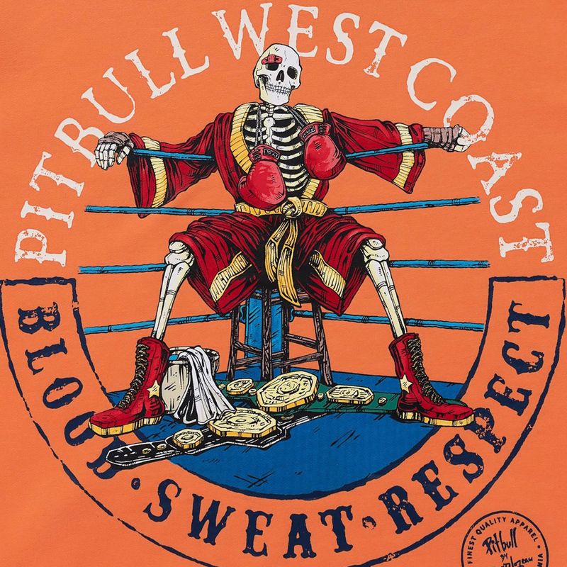 Men's sweatshirt Pitbull Bloodline 2 Sweatshirt Hooded fluo orange 9