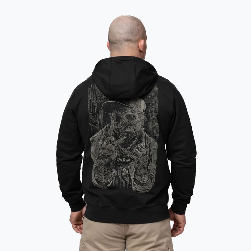 Men's sweatshirt Pitbull USA Hooded Zip black 3