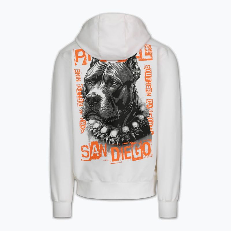 Men's sweatshirt Pitbull Blacky Sweatshirt Zip Hooded off white 6