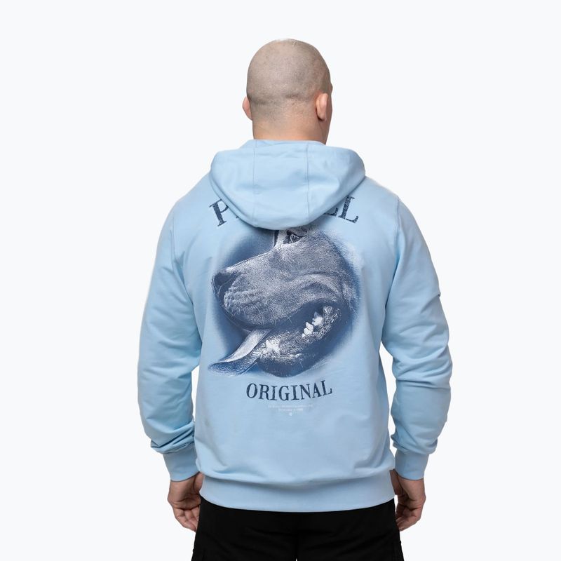 Men's sweatshirt Pitbull Midnight Sweatshirt Zip Hooded sky blue 3
