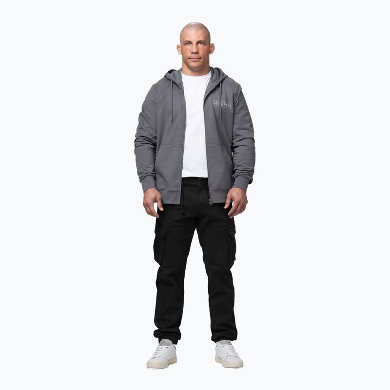 Men's sweatshirt Pitbull World Sweatshirt Zip Hooded graphite 2