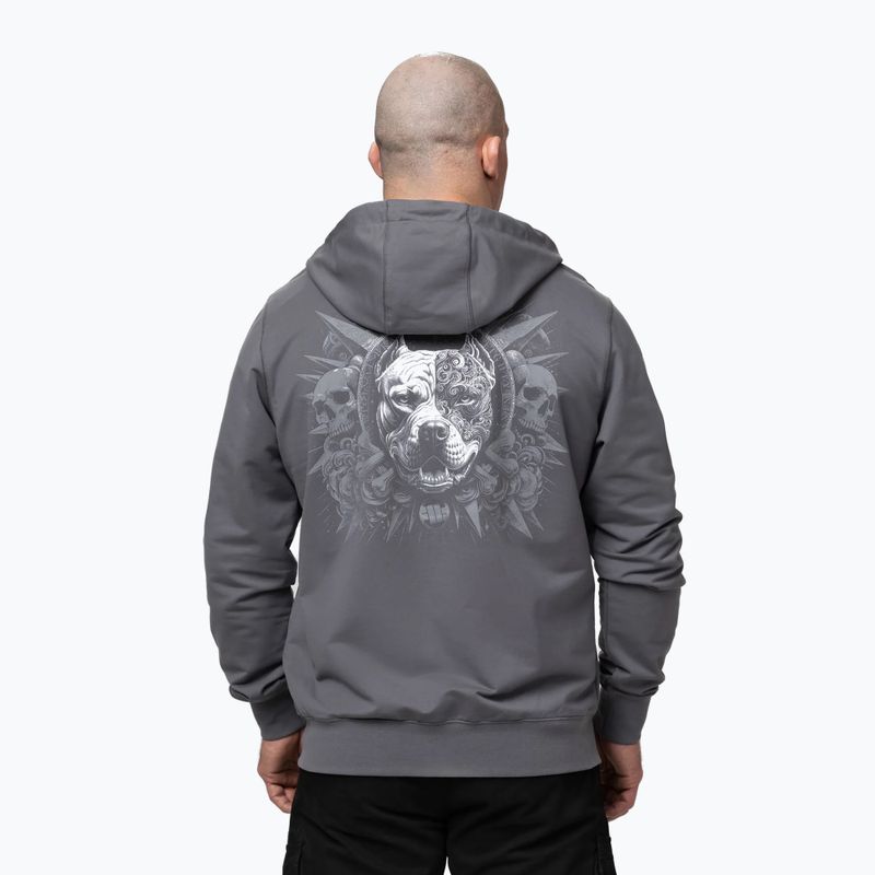 Men's sweatshirt Pitbull World Sweatshirt Zip Hooded graphite 3