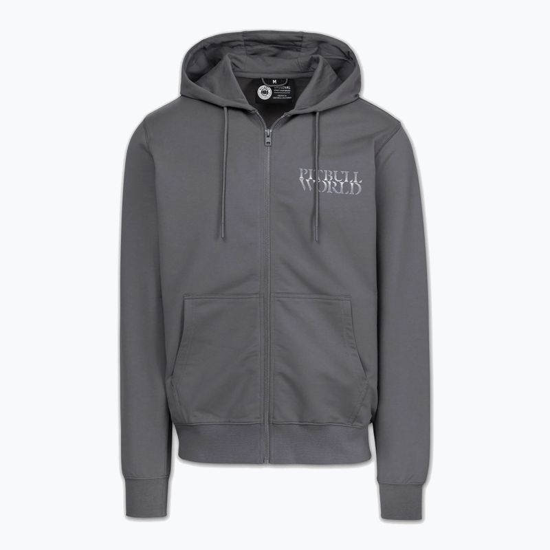 Men's sweatshirt Pitbull World Sweatshirt Zip Hooded graphite 6