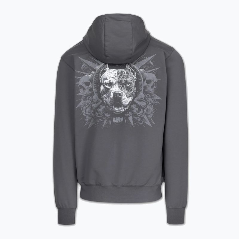 Men's sweatshirt Pitbull World Sweatshirt Zip Hooded graphite 7