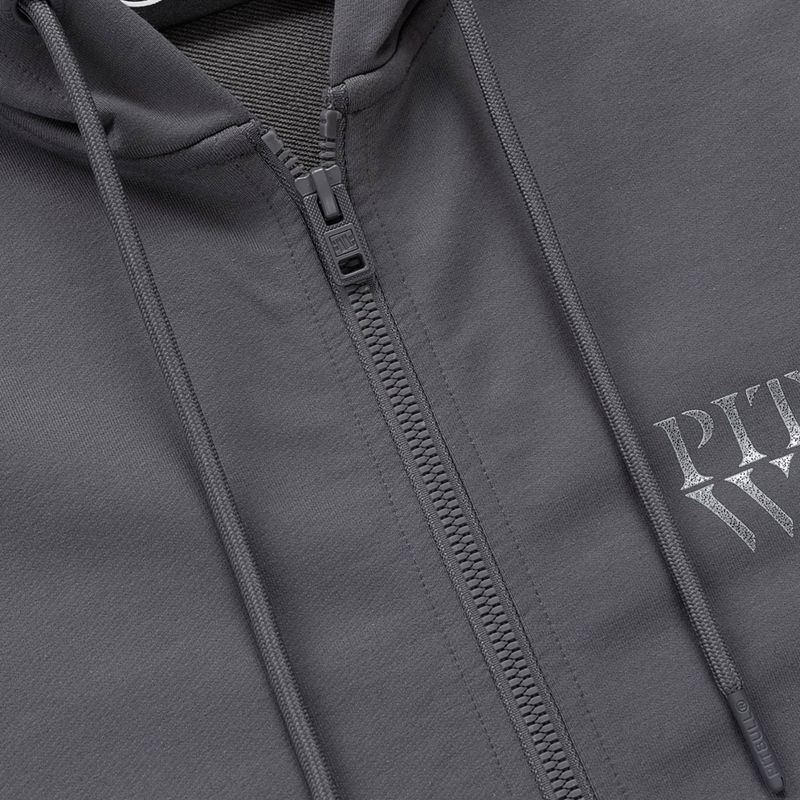 Men's sweatshirt Pitbull World Sweatshirt Zip Hooded graphite 9