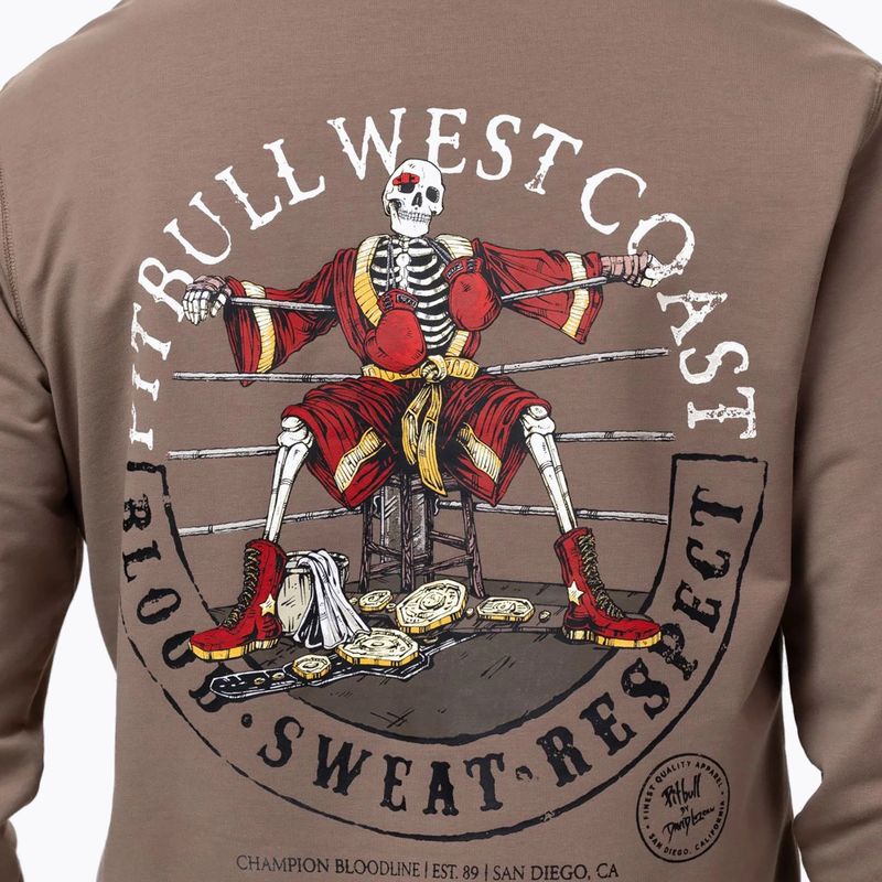 Men's sweatshirt Pitbull Bloodline 2 Sweatshirt Zip Hooded brown savana 4