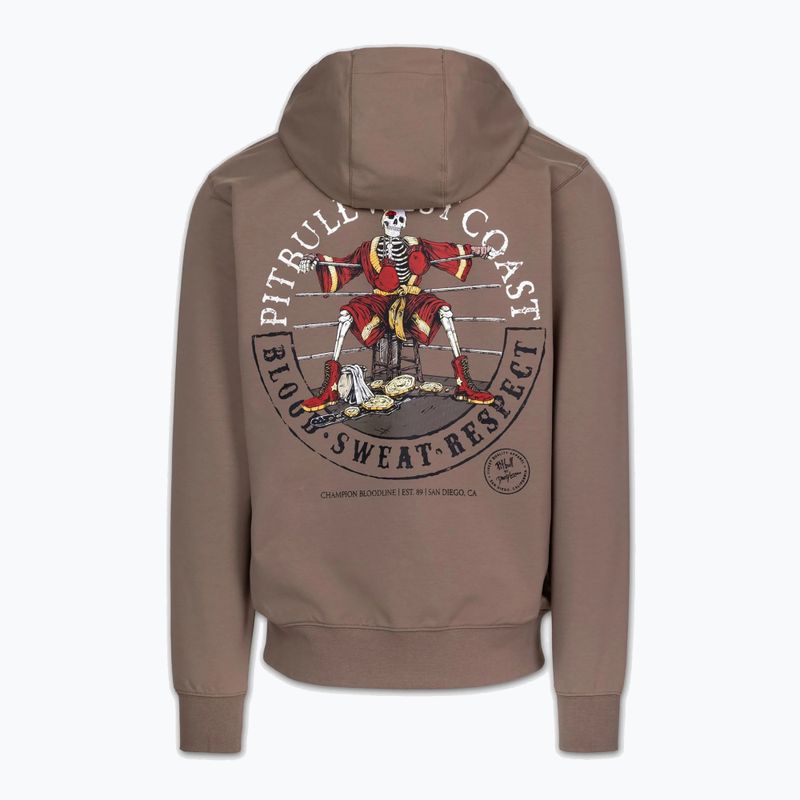 Men's sweatshirt Pitbull Bloodline 2 Sweatshirt Zip Hooded brown savana 6