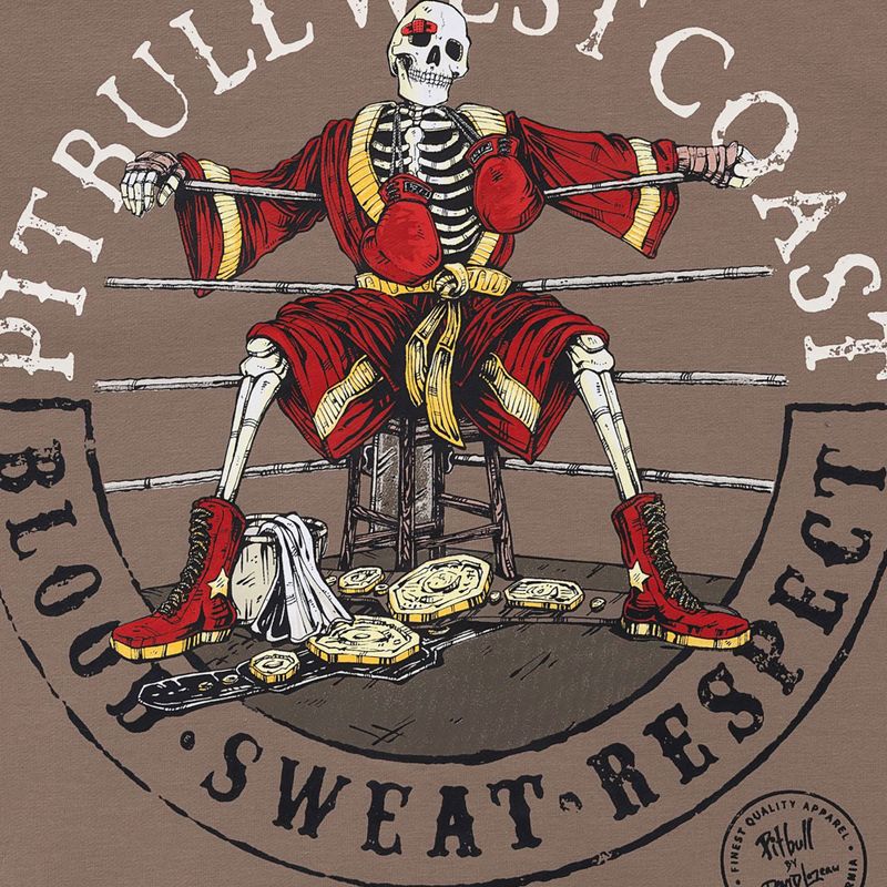 Men's sweatshirt Pitbull Bloodline 2 Sweatshirt Zip Hooded brown savana 9