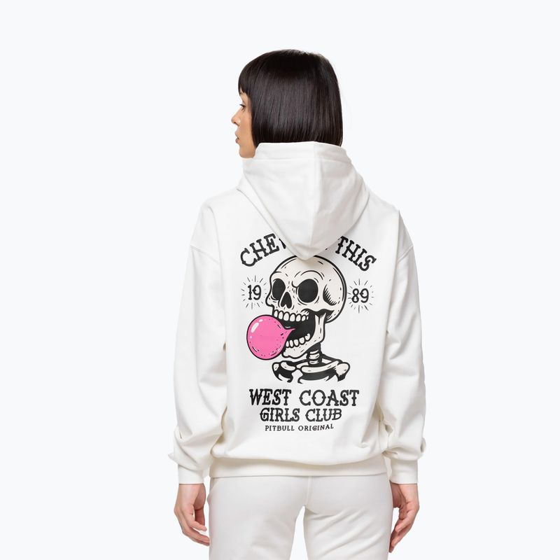 Women's sweatshirt Pitbull Chew On This Hooded off white 3