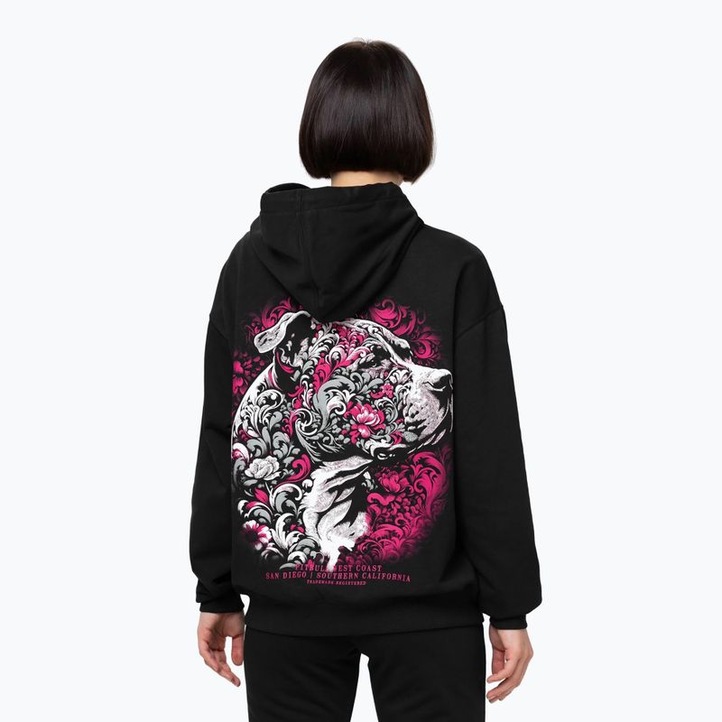 Women's sweatshirt Pitbull Tatto Hooded black 3