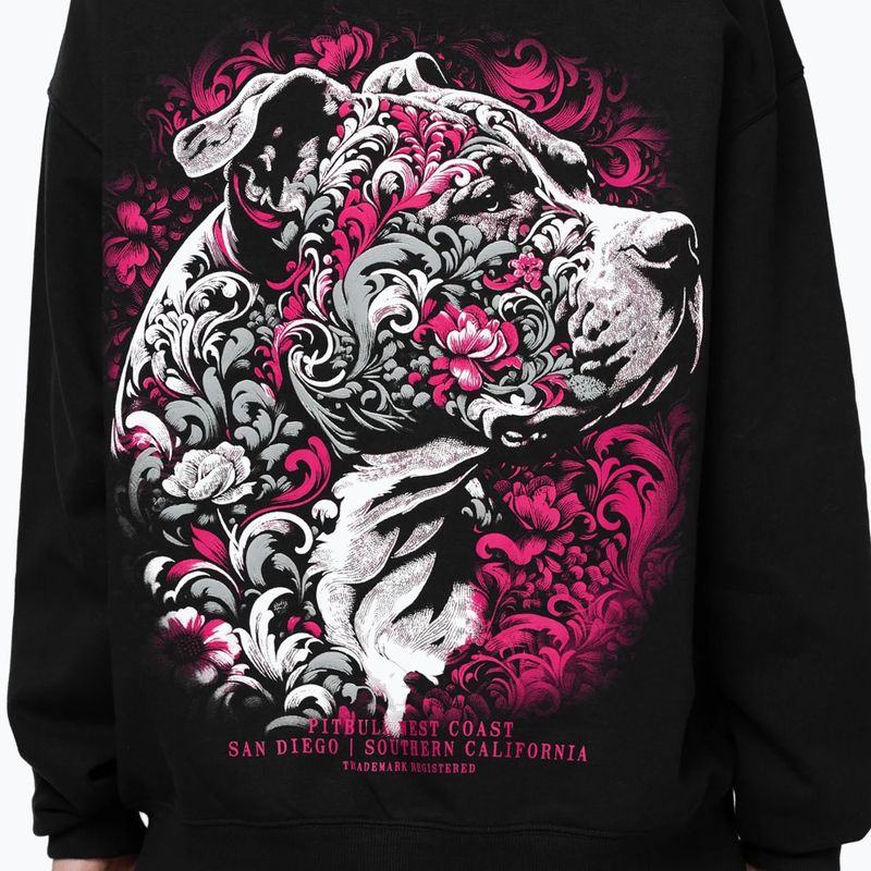 Women's sweatshirt Pitbull Tatto Hooded black 4