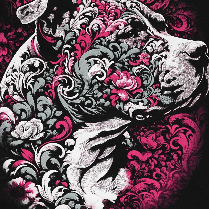 Women's sweatshirt Pitbull Tatto Hooded black 7