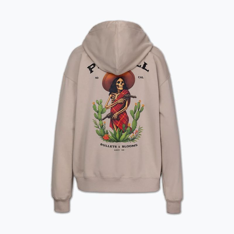 Women's sweatshirt Pitbull Bullets & Blooms Hooded sand savana 6