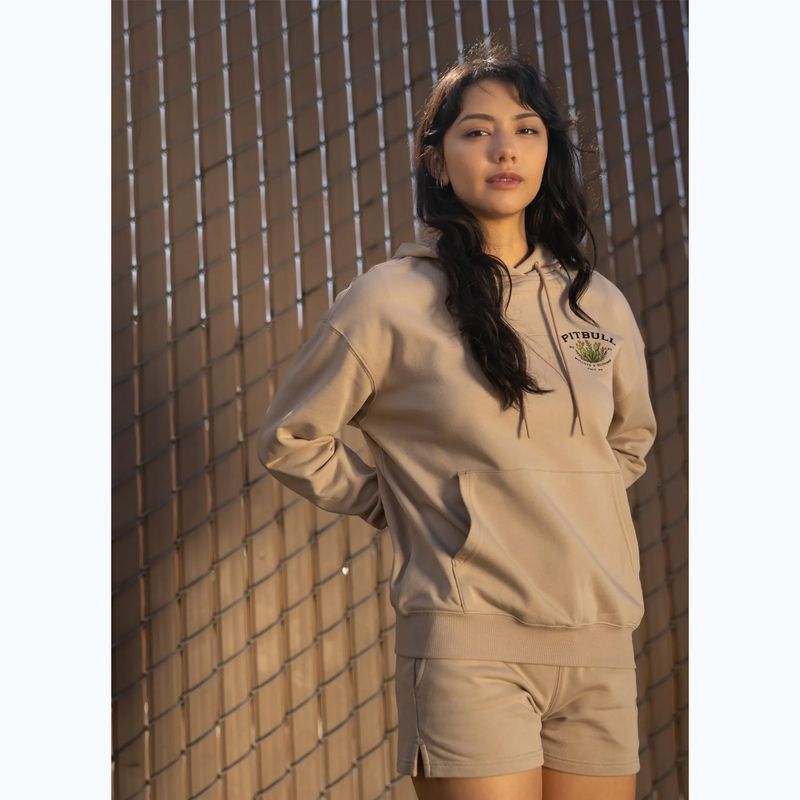 Women's sweatshirt Pitbull Bullets & Blooms Hooded sand savana 11