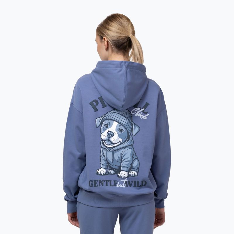 Women's sweatshirt Pitbull Gentle But Wild Sweatshirt Hooded blue jeans 3