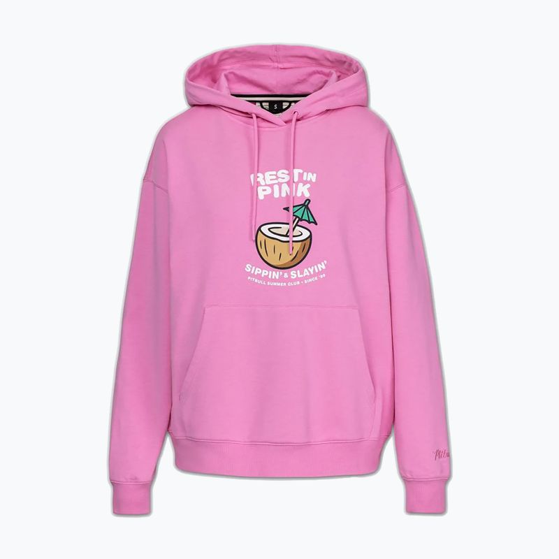 Women's sweatshirt Pitbull Rest In Pink Hooded ice pink 4