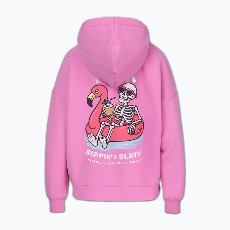 Women's sweatshirt Pitbull Rest In Pink Hooded ice pink 5