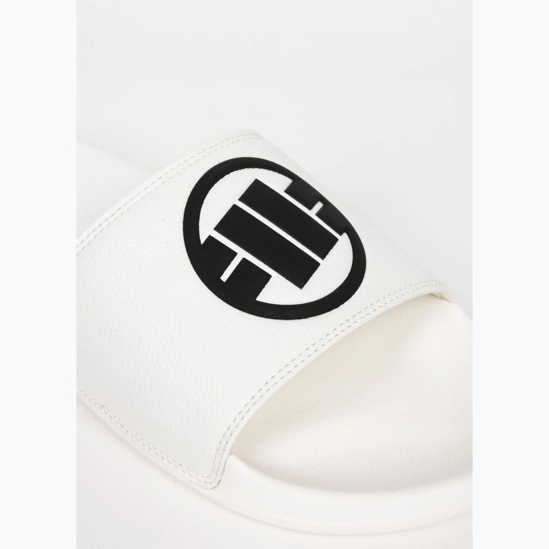 Men's slides Pitbull Logo white 4