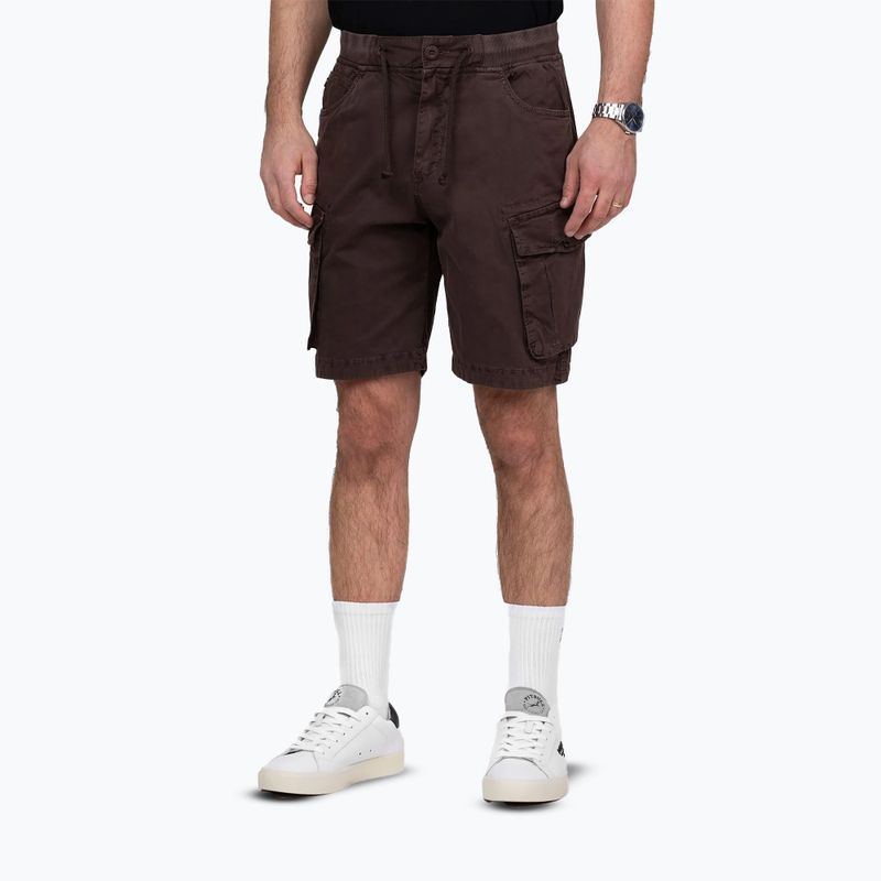 Men's Pitbull Proctor Drawstring Cargo Shorts dark brown 3