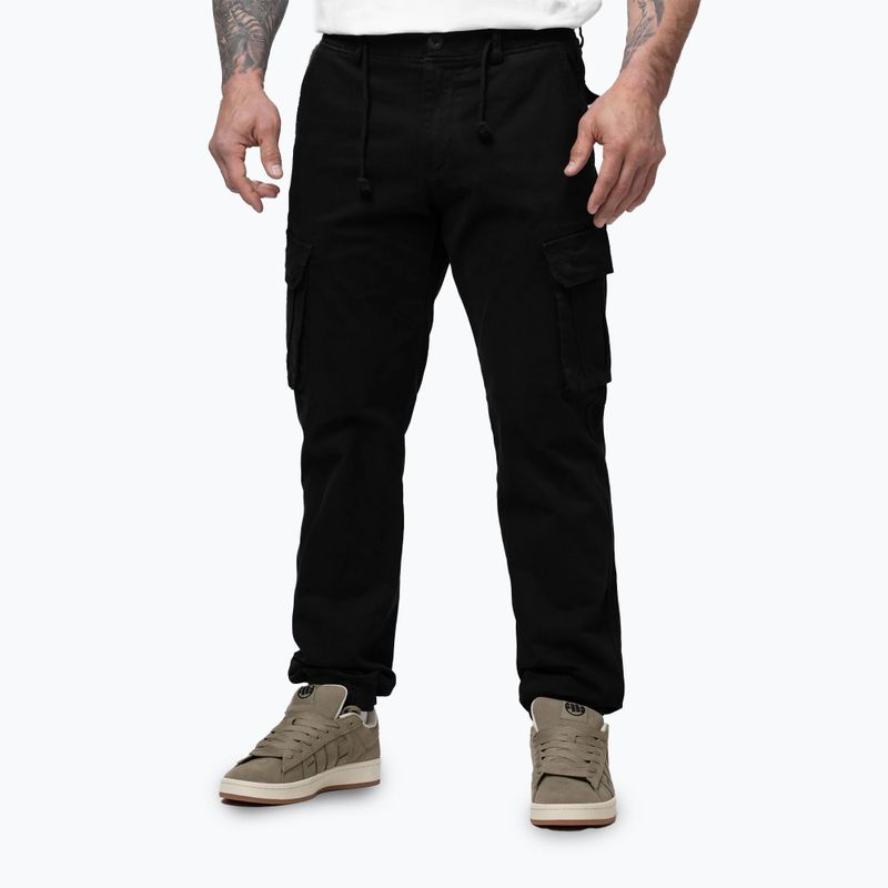 Men's trousers Pitbull Proctor Drawstring Jogger Cargo black 4