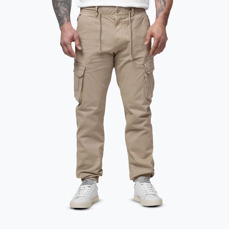 Men's trousers Pitbull Proctor Drawstring Jogger Cargo light sand