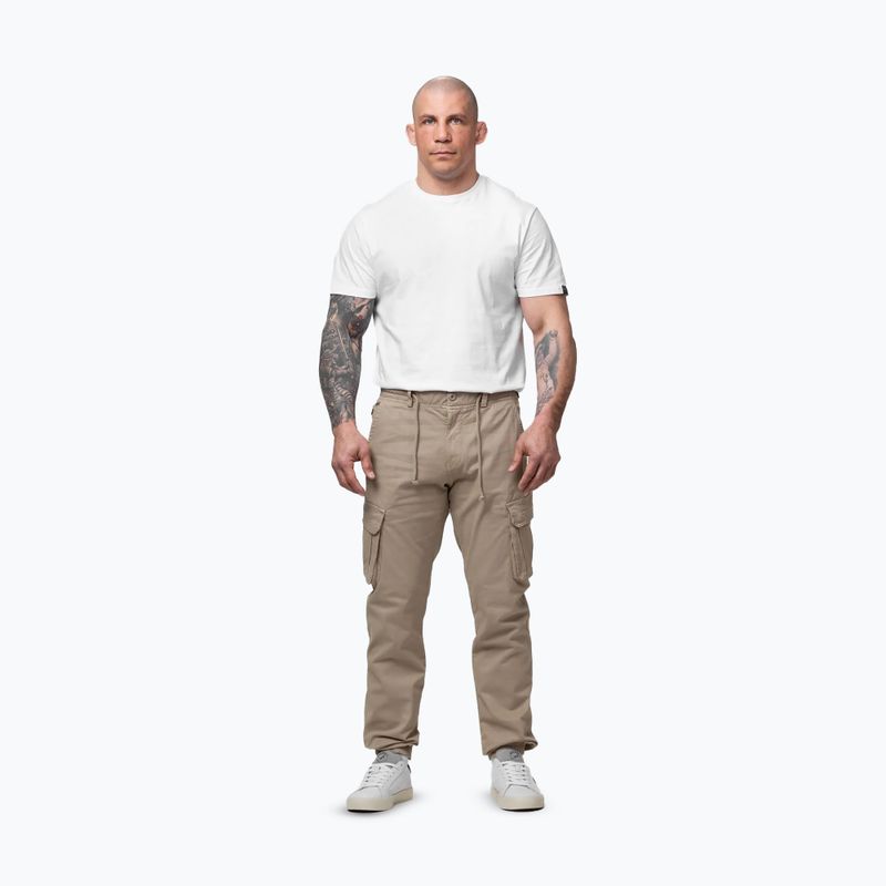 Men's trousers Pitbull Proctor Drawstring Jogger Cargo light sand 2