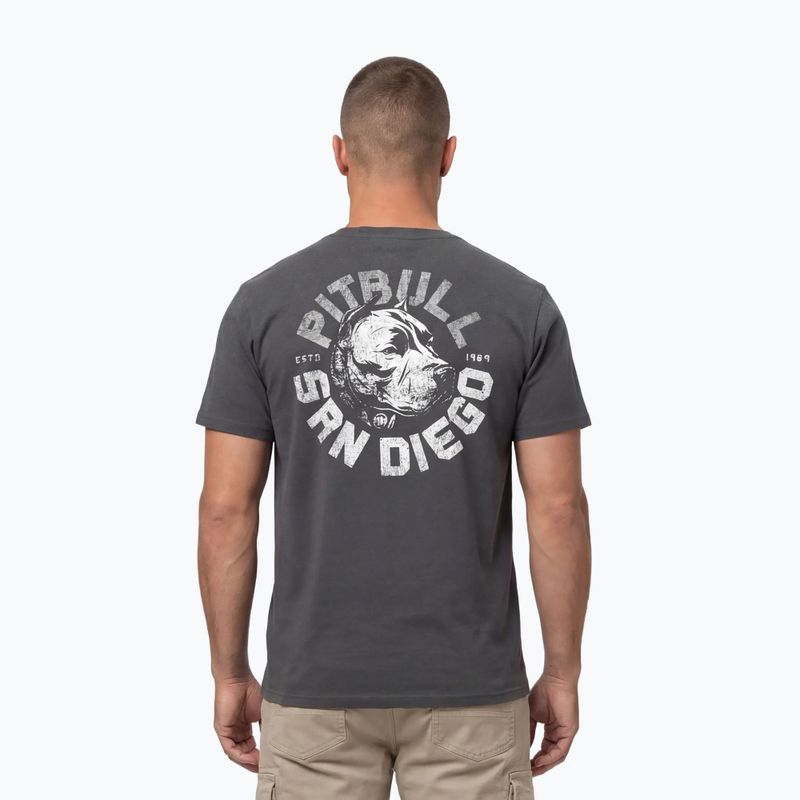 Men's T-shirt Pitbull Dog SD graphite 3