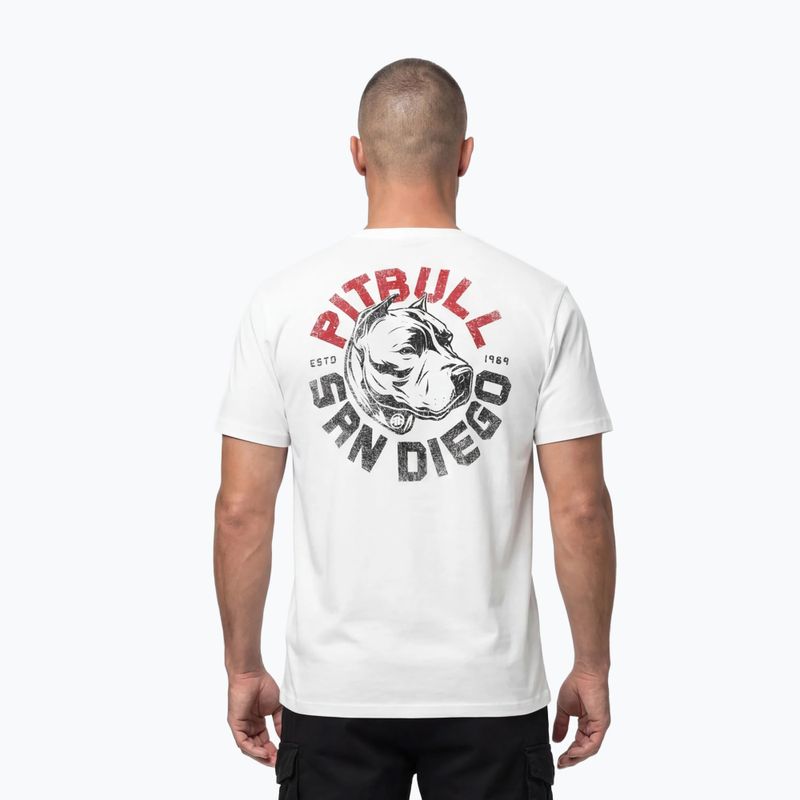 Men's T-shirt Pitbull Dog SD white 3