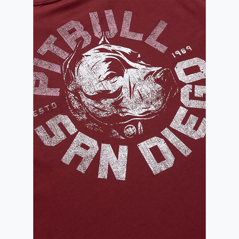 Men's T-shirt Pitbull Dog SD burgundy 8