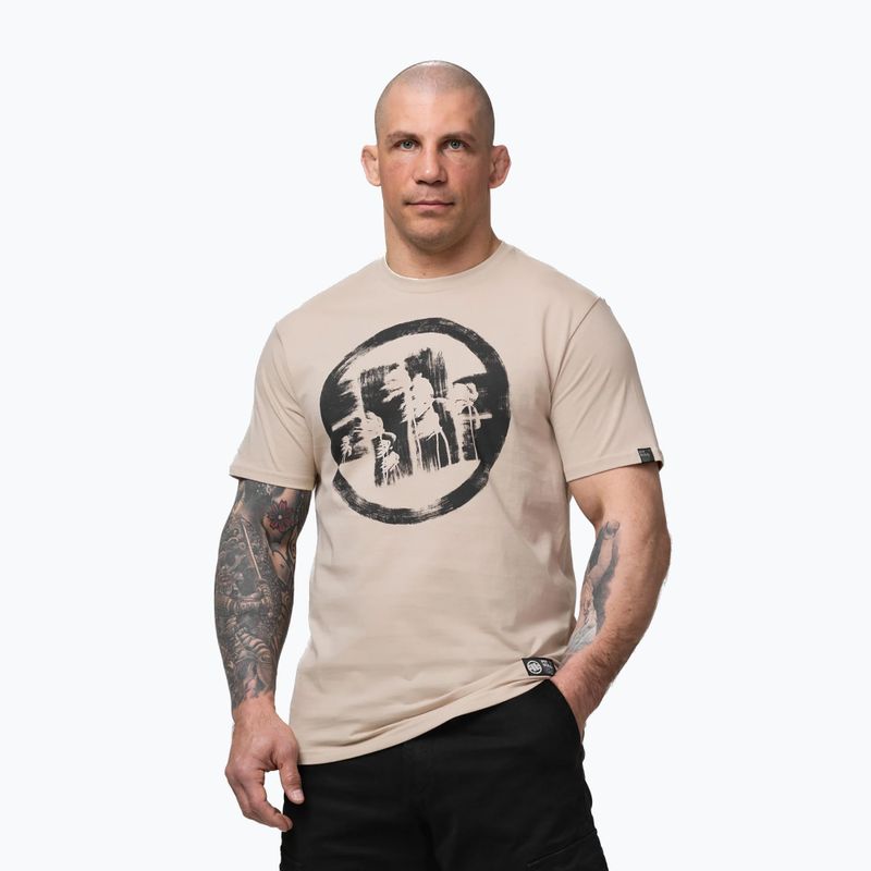 Men's T-shirt Pitbull Palms ultra light sand logo