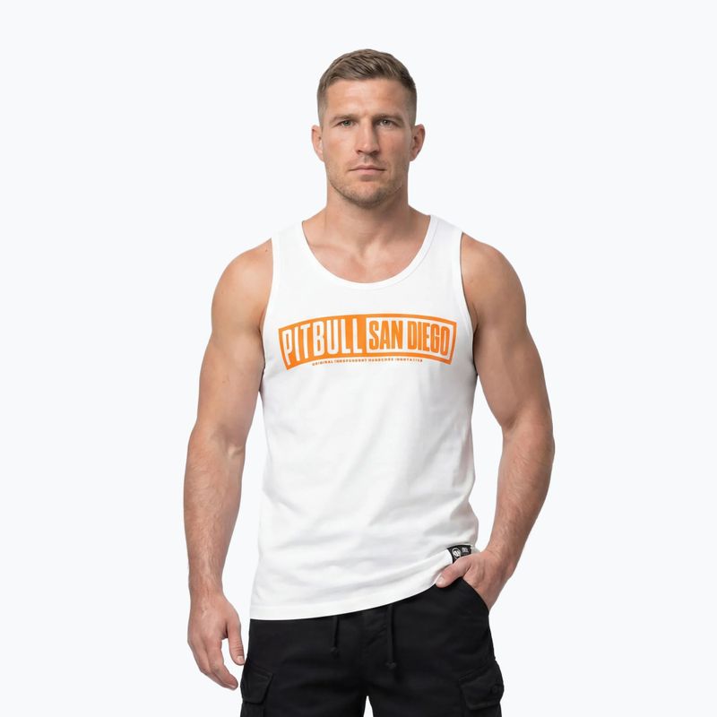 Men's T-shirt Pitbull Eighty Nine Dog Tank Top white