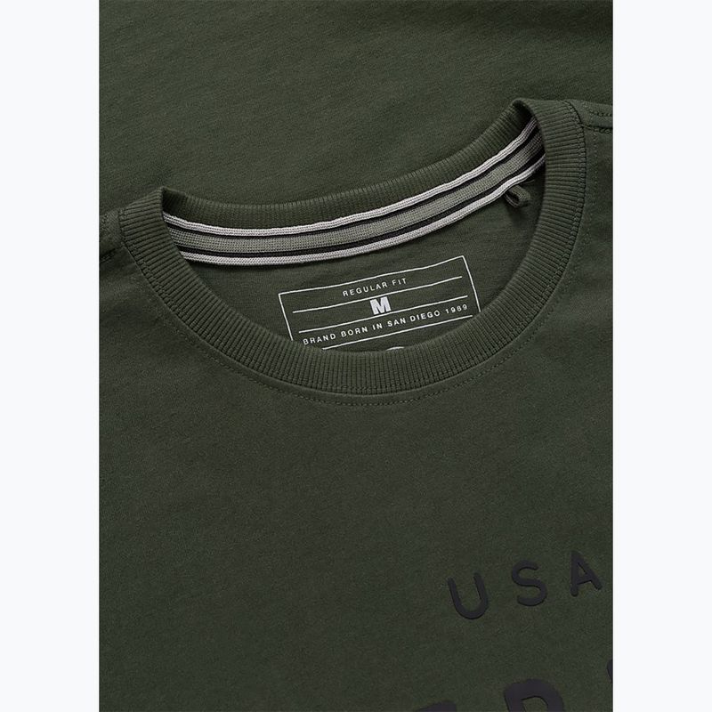 Men's T-shirt Pitbull USA CAL Big Logo old green 6