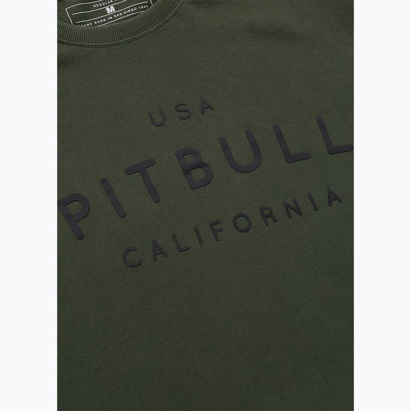 Men's T-shirt Pitbull USA CAL Big Logo old green 7