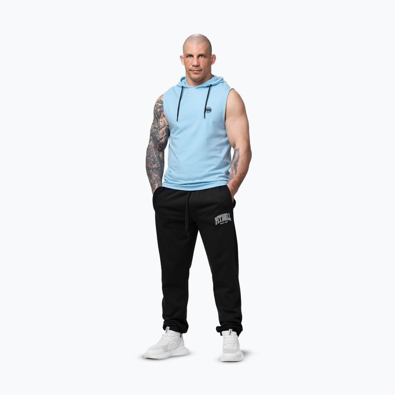 Men's training sweatshirt Pitbull Mercado Hilltop Sleeveless Hooded light blue 2