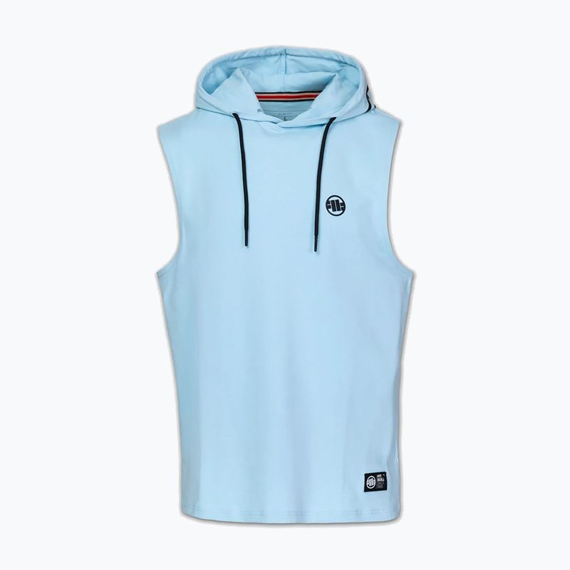 Men's training sweatshirt Pitbull Mercado Hilltop Sleeveless Hooded light blue 6