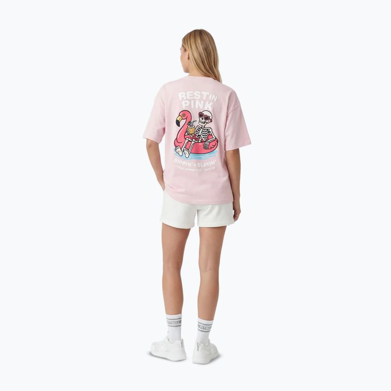 Women's T-shirt Pitbull Rest In Pink Oversize strawberry cream 3