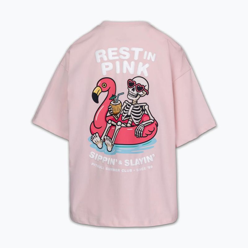 Women's T-shirt Pitbull Rest In Pink Oversize strawberry cream 6
