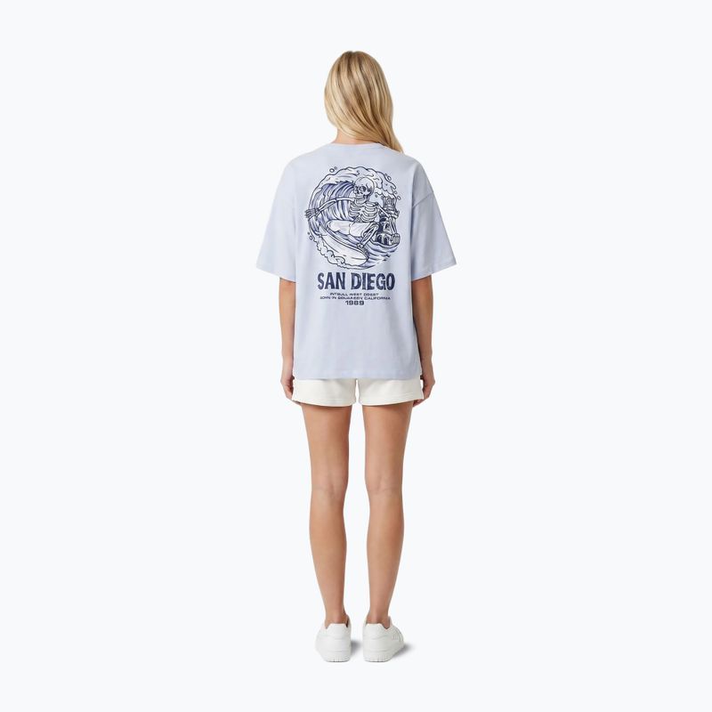Women's sweatshirt Pitbull Skull Oversize frosted blue 3