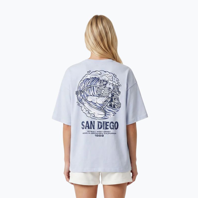 Women's sweatshirt Pitbull Skull Oversize frosted blue 4