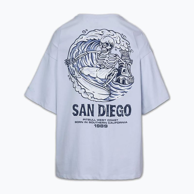 Women's sweatshirt Pitbull Skull Oversize frosted blue 6