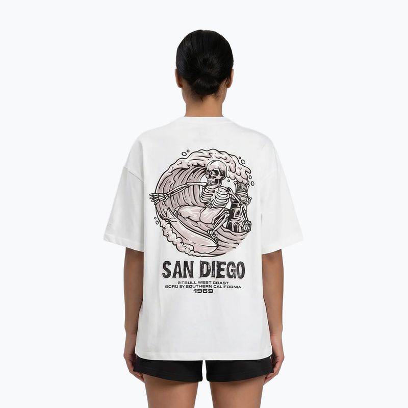 Women's sweatshirt Pitbull Skull Oversize white 3