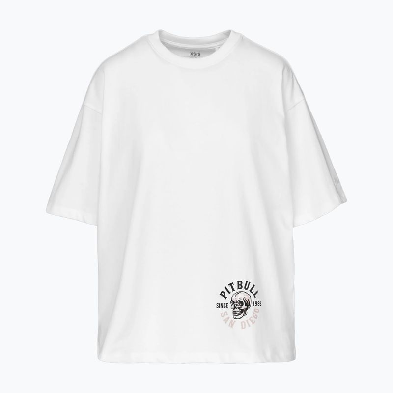 Women's sweatshirt Pitbull Skull Oversize white 4