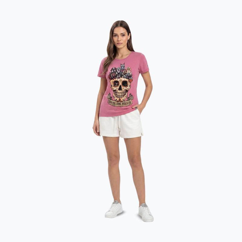 Women's T-shirt Pitbull Dia De Los Perros washed pink 2