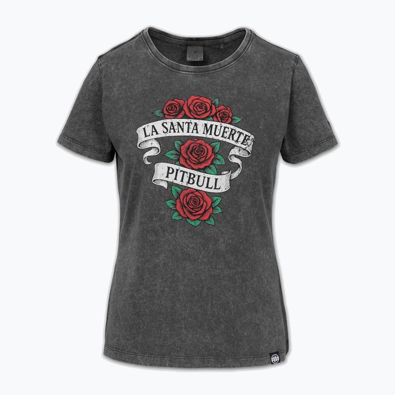 Women's T-shirt Pitbull Santa Muerte graphite 4