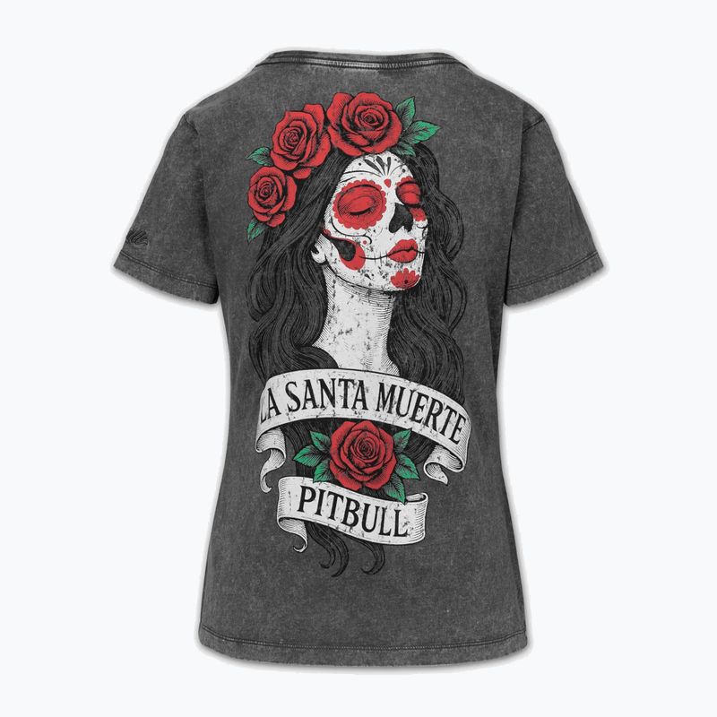 Women's T-shirt Pitbull Santa Muerte graphite 5