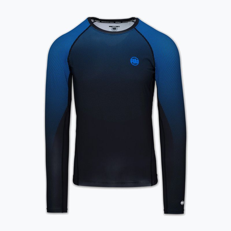 Men's long sleeve rashguard Pitbull Belt Rashguard blue 3