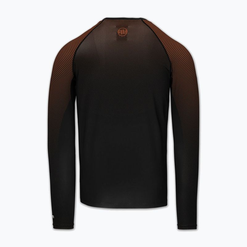 Men's long sleeve rashguard Pitbull Belt Rashguard brown 4
